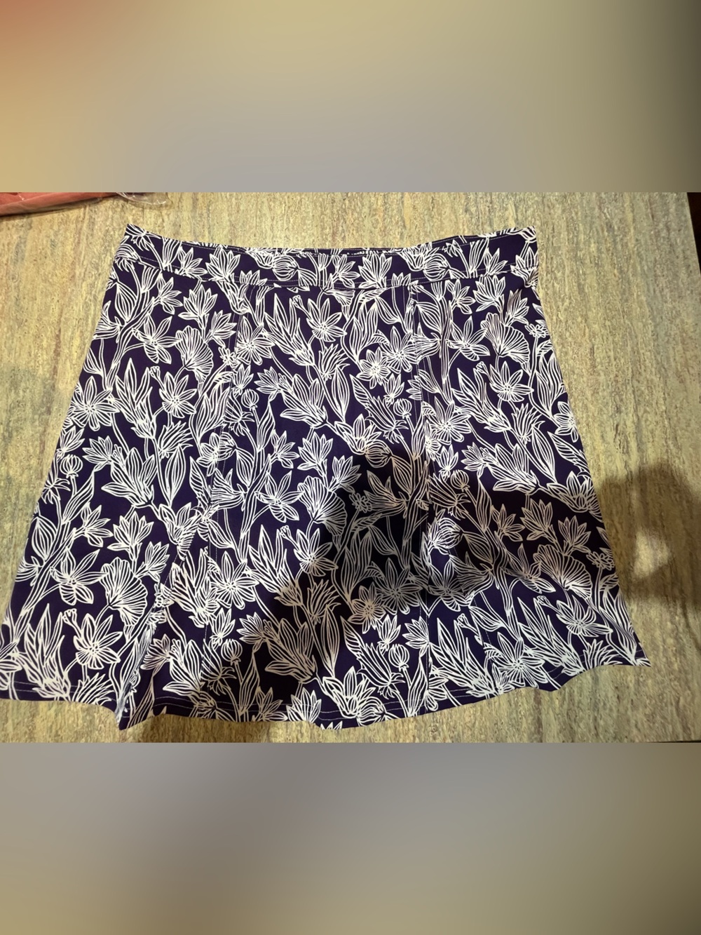 RIP SKIRT XL Floral Purple and White A-Line Skirt NWOT - Picture 8 of 8